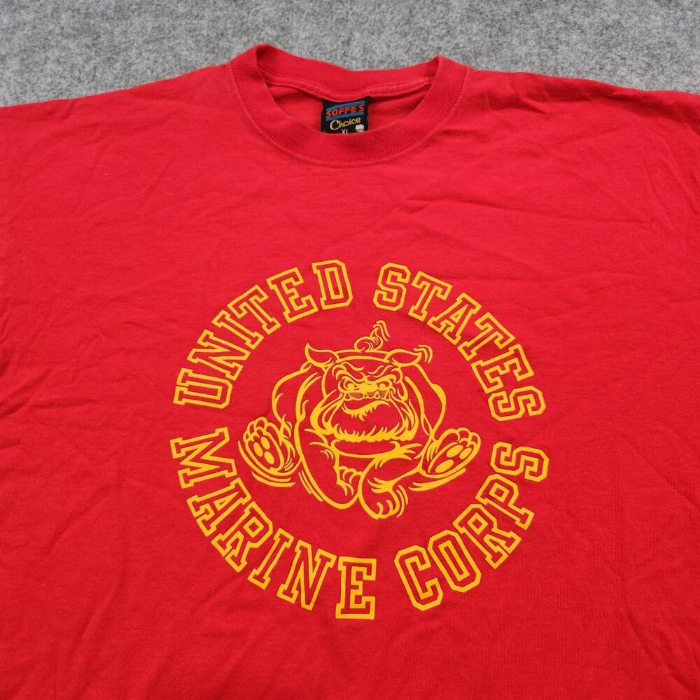 Vintage United States Marine Corps T Shirt Mens XL USMC Military Bulldog 90s Tee - Picture 5 of 13
